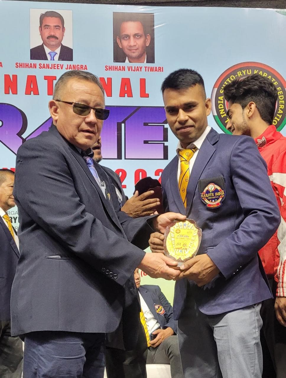 Karate medal presentation