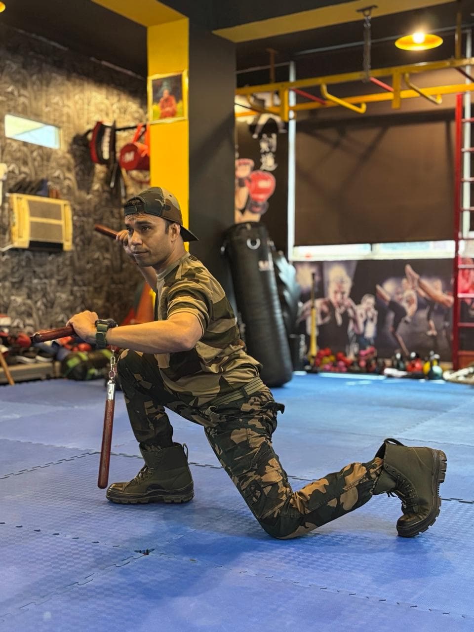 Air force self-defense training demonstration