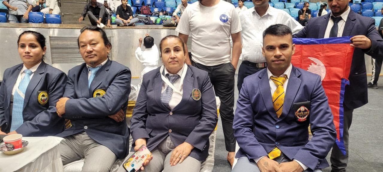 Guests attending a martial arts academy event
