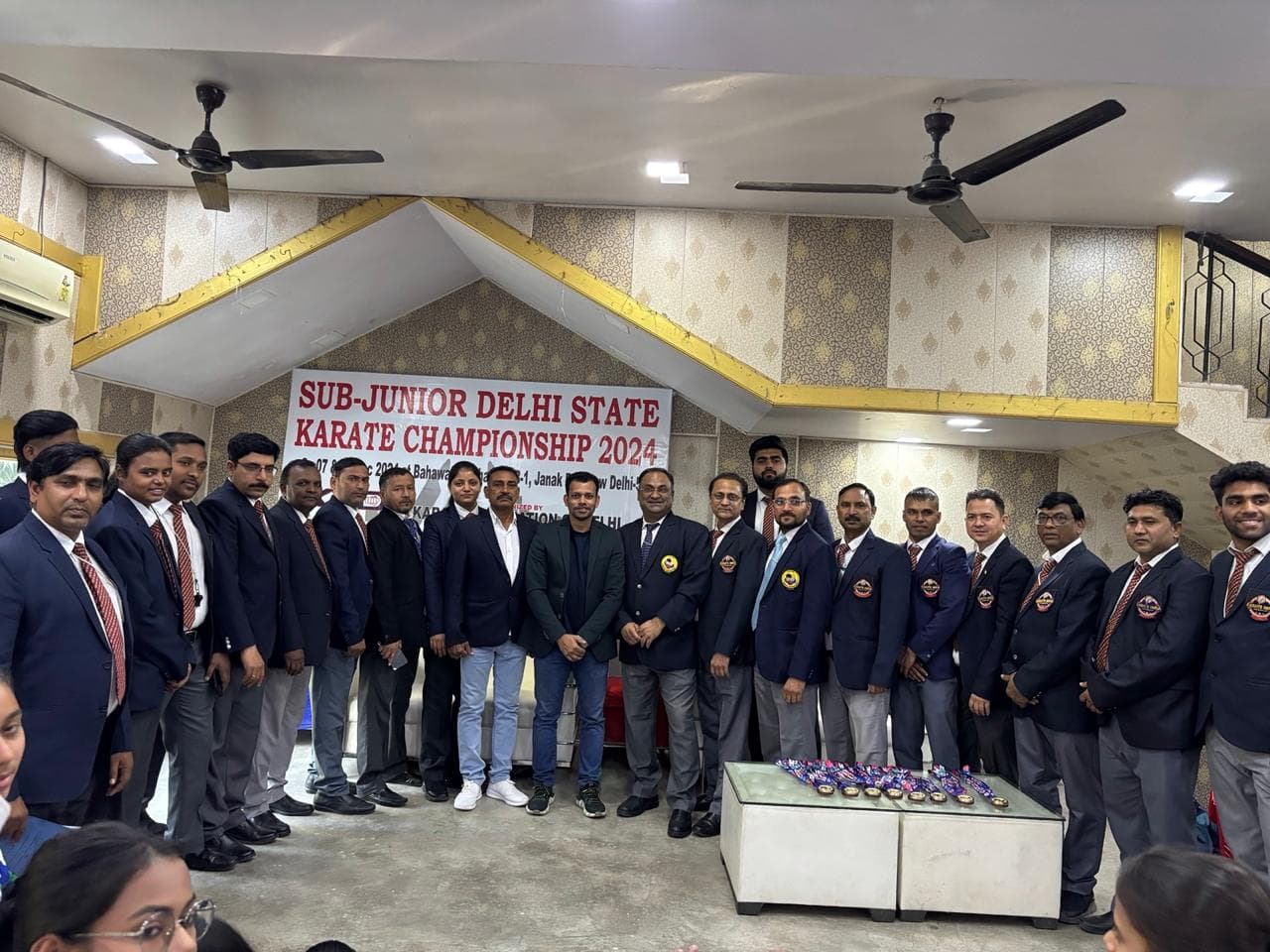Group photograph from a martial arts academy event