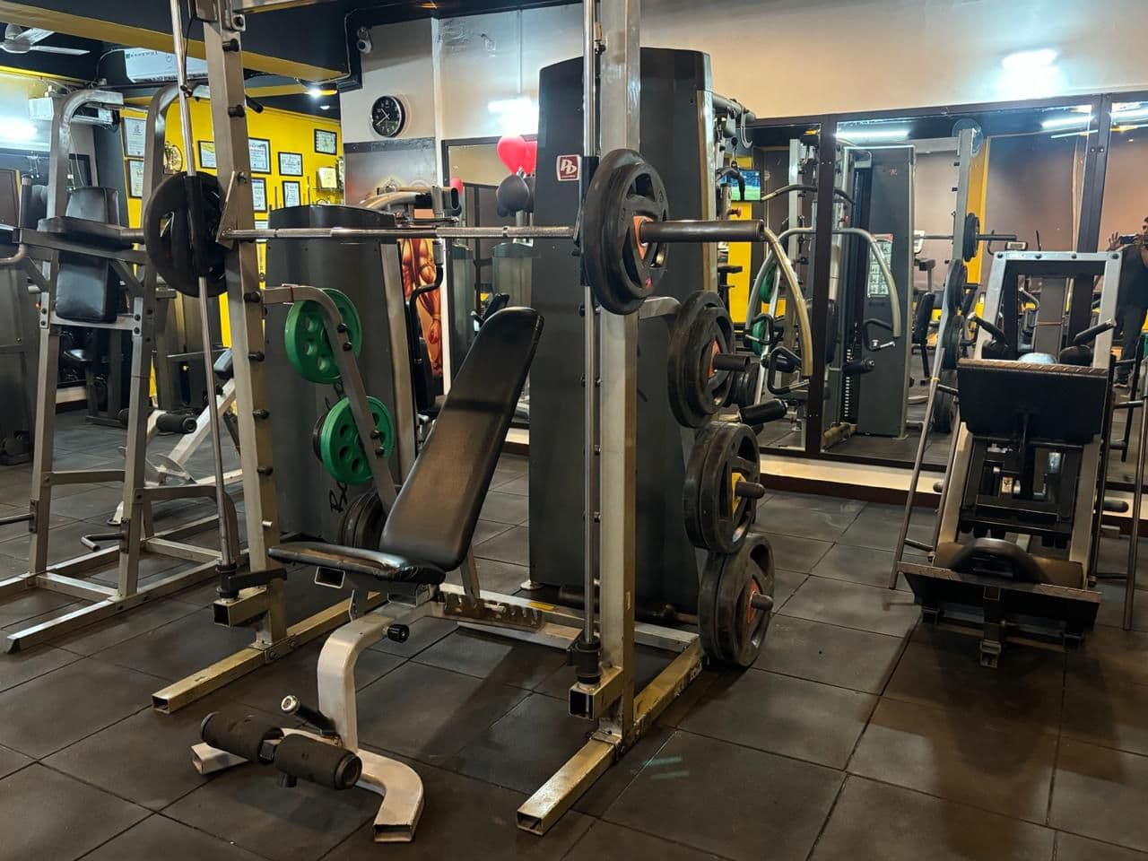 Gym equipment and workout area